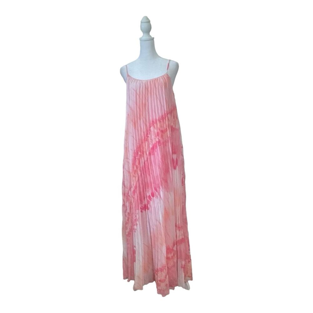 Leslie Fay Dress Womens 12 Floral Pink Fairycore Summer Vacation Flowers Maxi